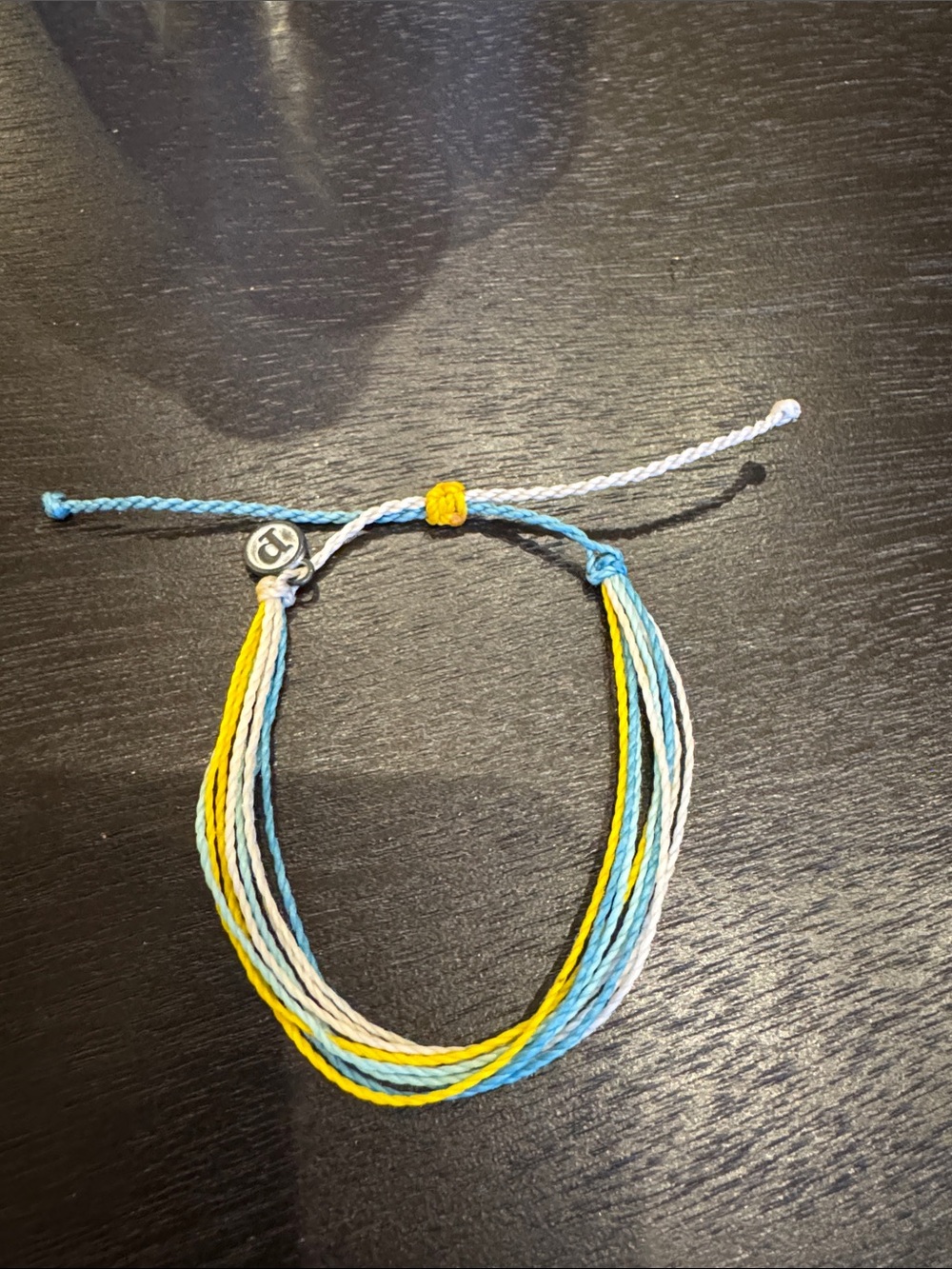 Pura Vida String Bracelet - Light Blue, Dark Blue, Yellow, White